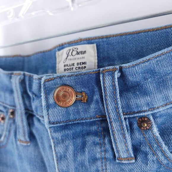J. Crew Billie Denim Boot Crop Ripped Jeans - Picture 4 of 13